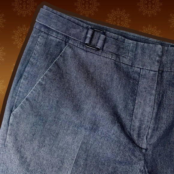 Sandro Sportswear Vintage Gray Wash Side Buckled Jeans with Center Pleats Sz 12 - Picture 6 of 13